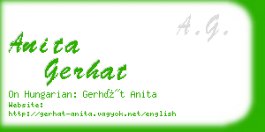 anita gerhat business card